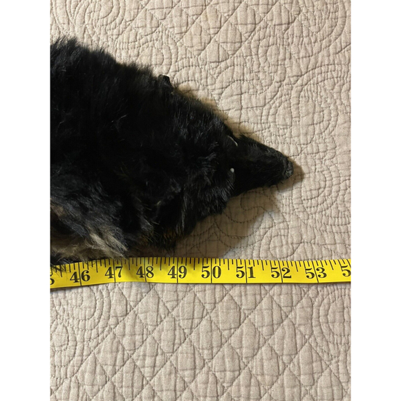 Vintage 1950s Glamour Authentic Large Black Silver Fox Fur Taxidermy Stole Scarf - Picture 4 of 7